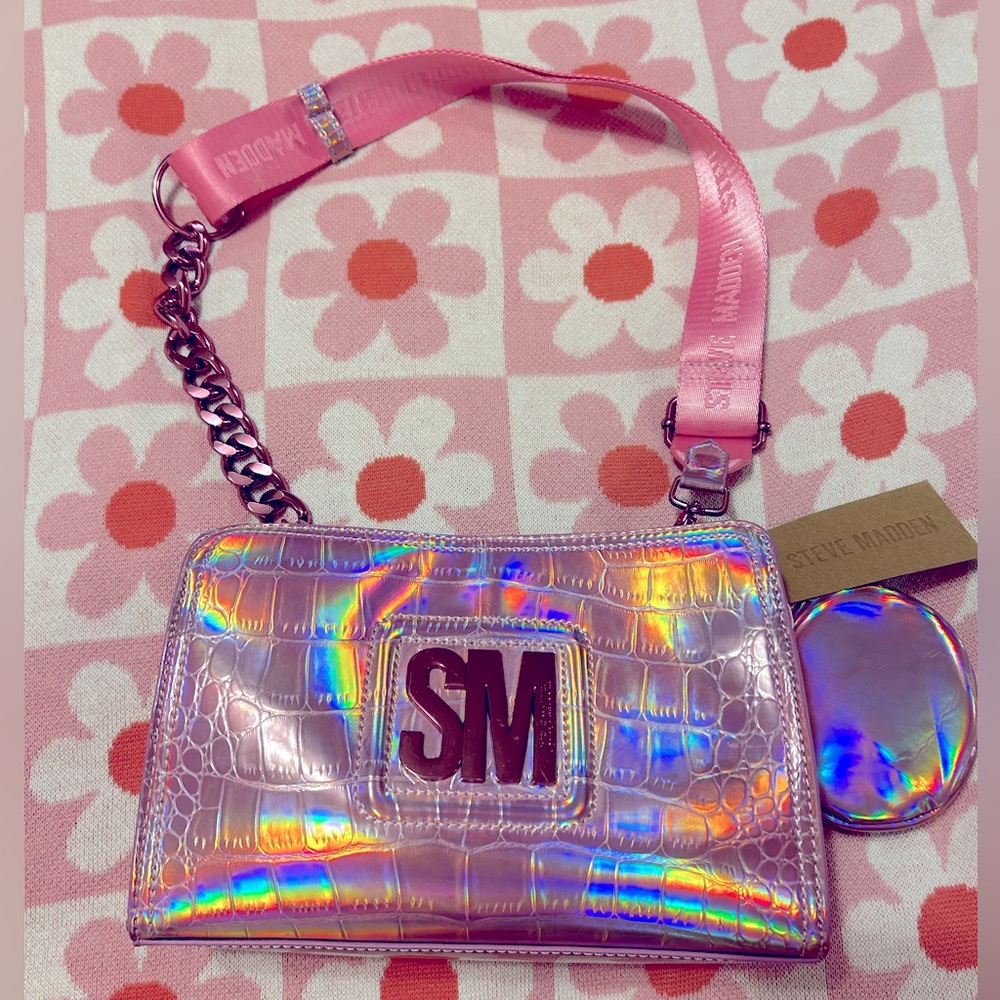 Steve Madden Pink Iridescent Purse